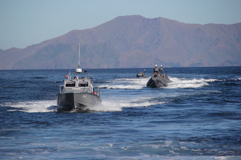 Marines and Philippine Navy ship Rehersal during 85th AFP Anniversary